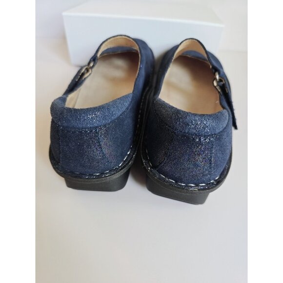 Alegria Dayna Navy Blue Sparkle Glitter Leather Mary Jane Y2K 90s Shoes 38 8 8.5 - Picture 8 of 12